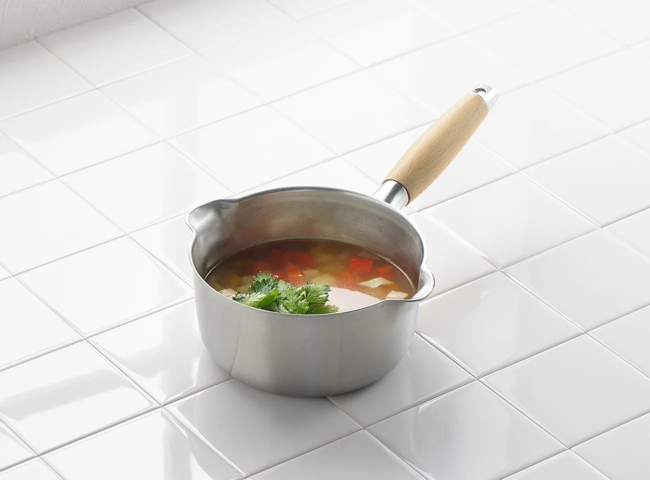 Aikata Double-mouthed Stainless Steel Yukihira Pot 16cm - Image 2