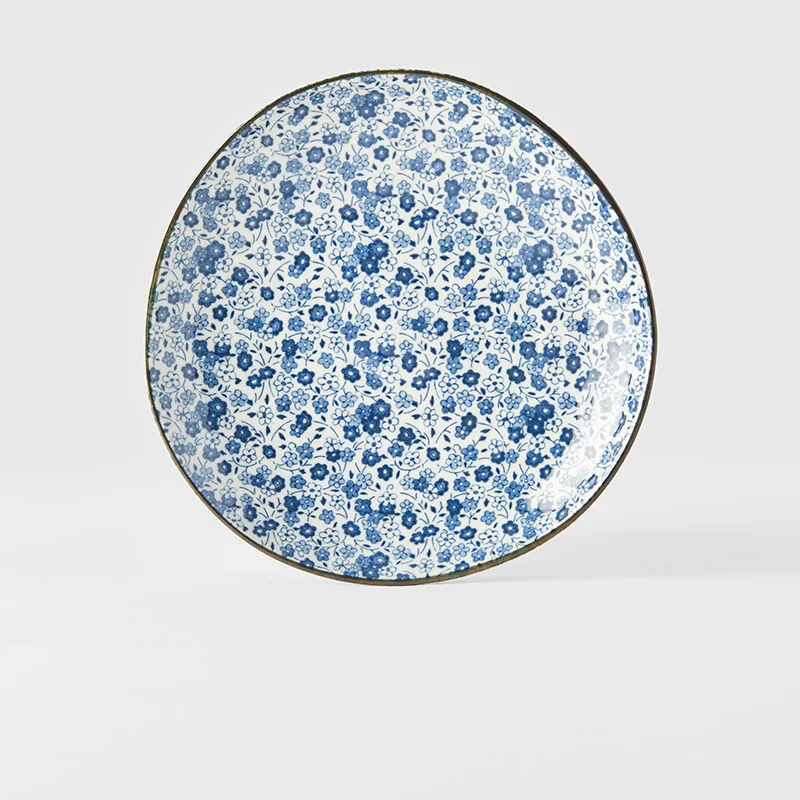 Blue Daisy uneven side plate 19cm - Image 2