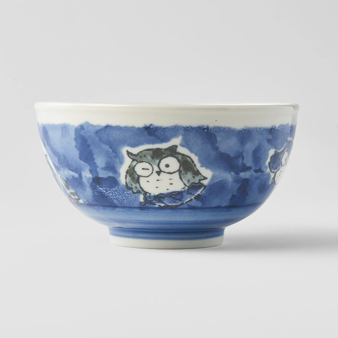 Kids bowl blue owl design 16cm
