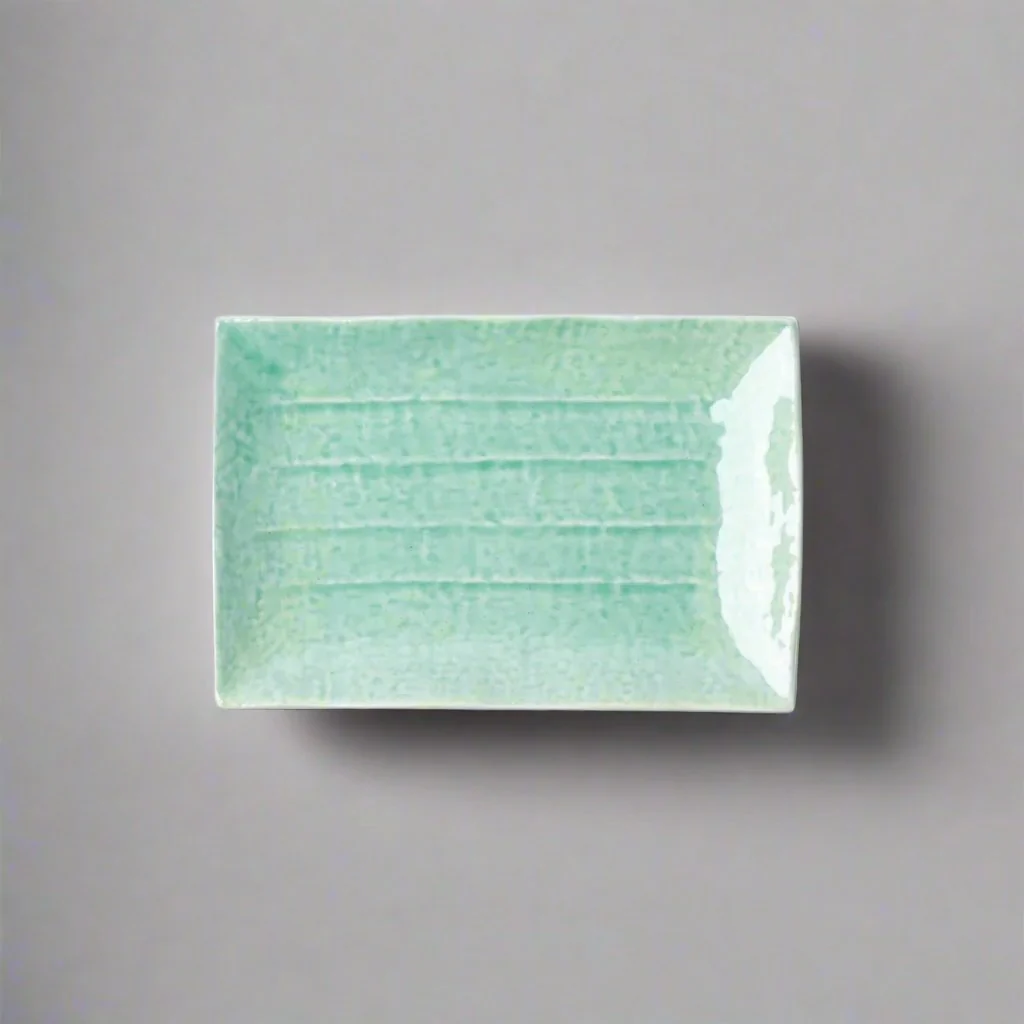 Celadon Sushi Plate Rect. 22cm