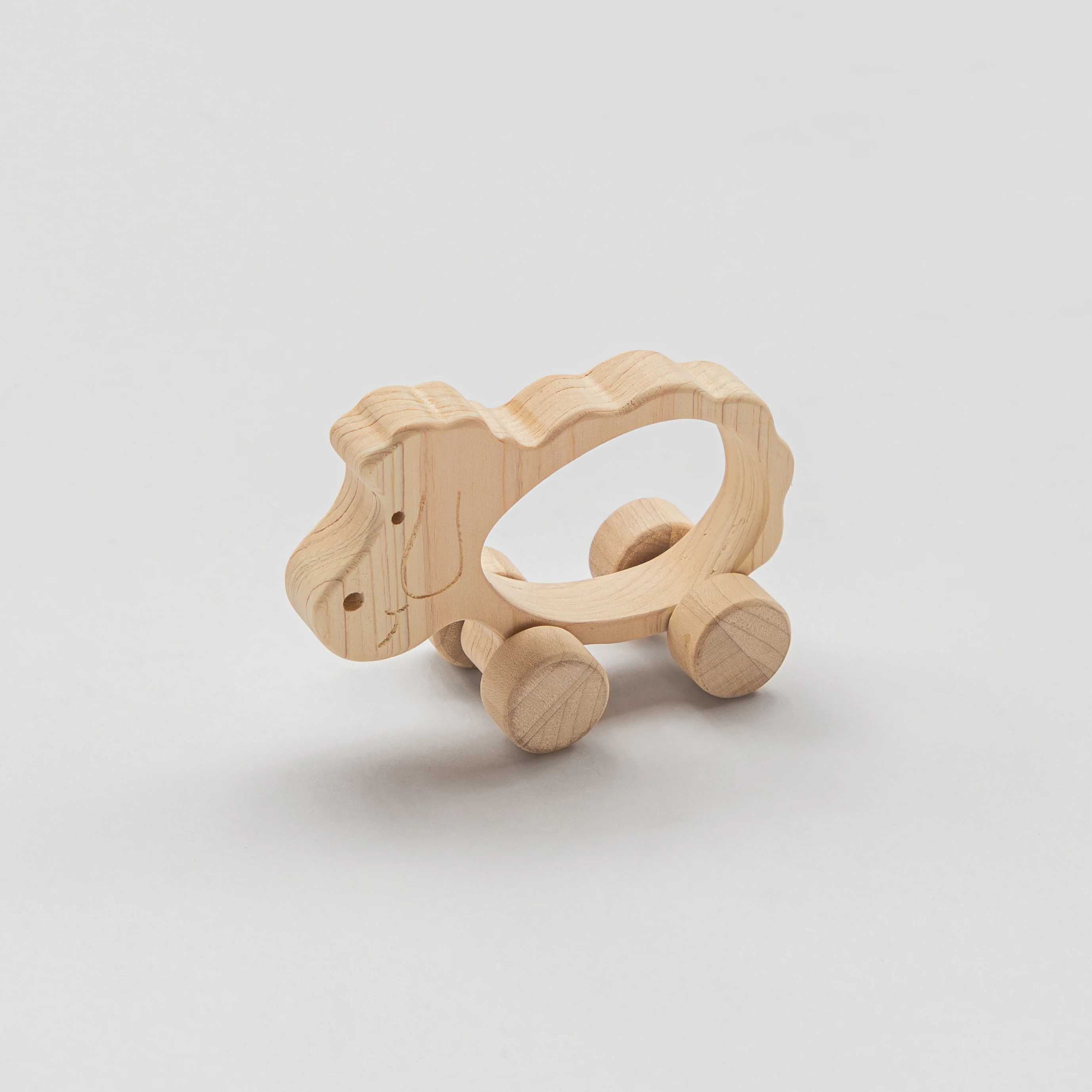 Cocomo Hinoki Wooden Animal Car Toy - Sheep - Image 2