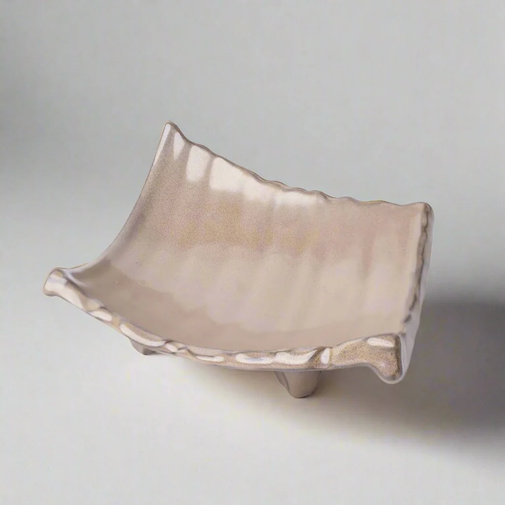 Swept Side Sushi Plate Dune Glaze 26cm