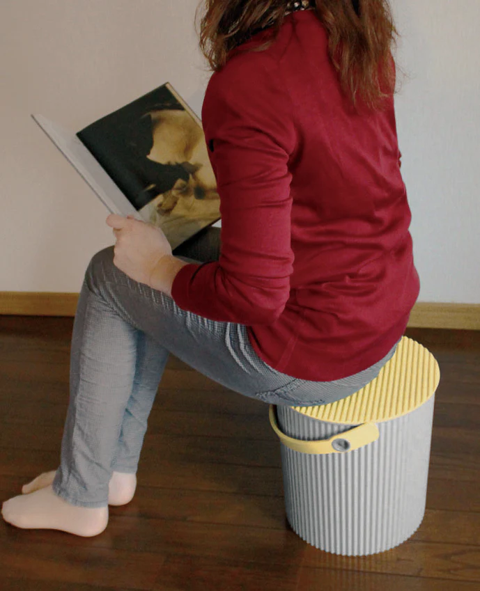 Hachiman Fraichair S Storage Bucket 8L - Grey Yellow - Image 12