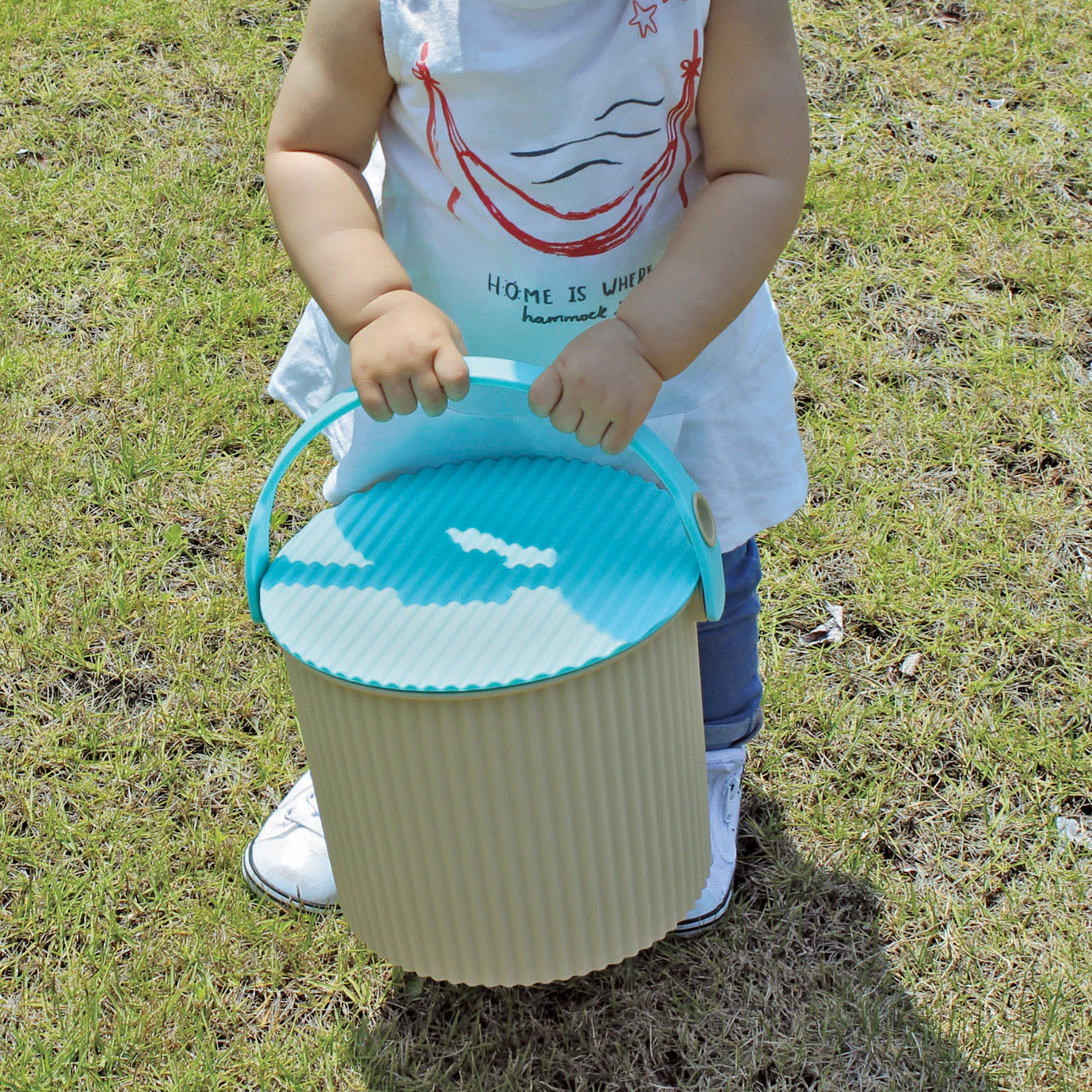 Hachiman Fraichair S Storage Bucket 8L - Grey Yellow - Image 2