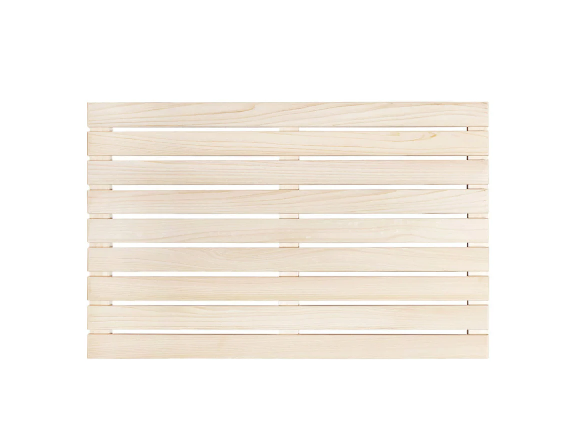 Hinoki Bath Mat Rectangle Small (Thin Slat)