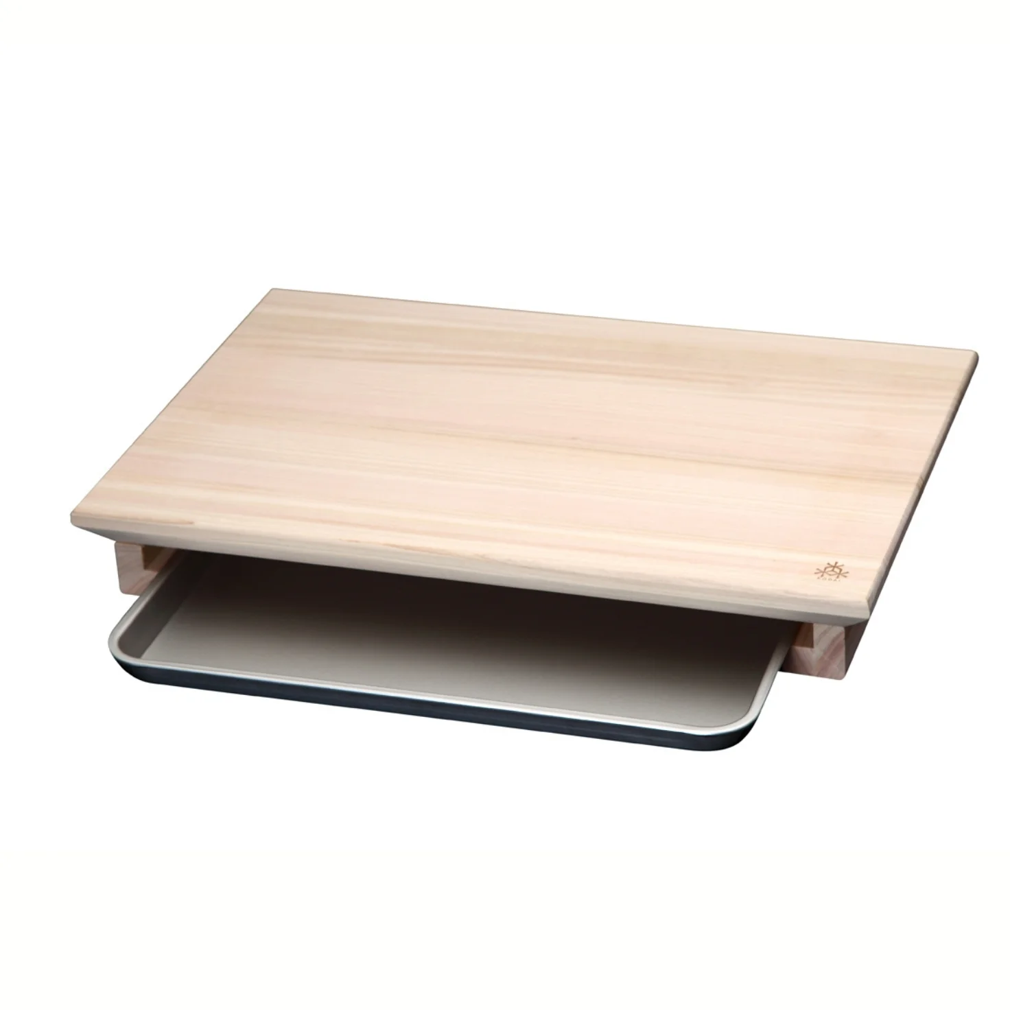 Hinoki Cutting Board with Tray Small