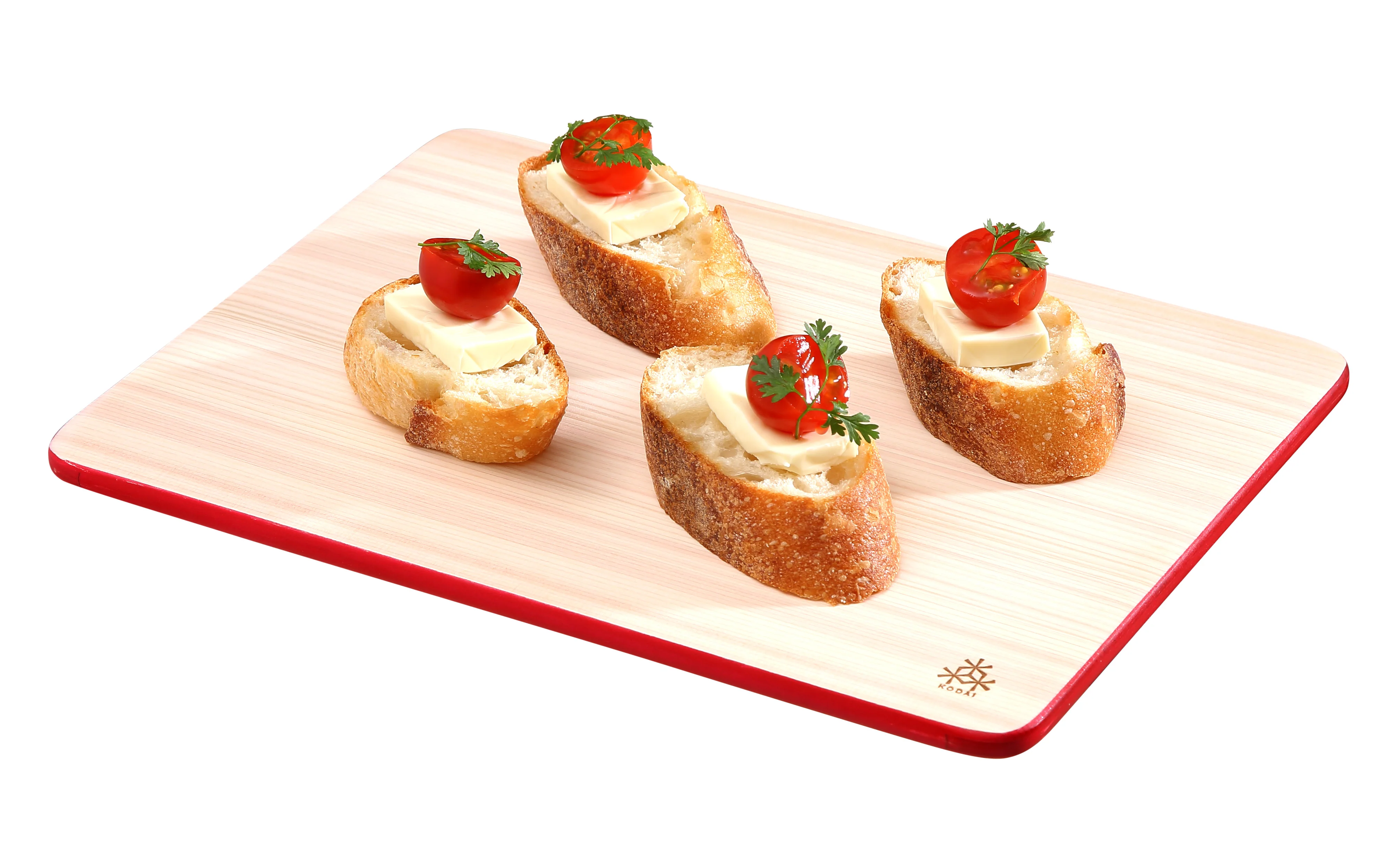 Hinoki Cutting Board Urushi - Red Medium - Image 2