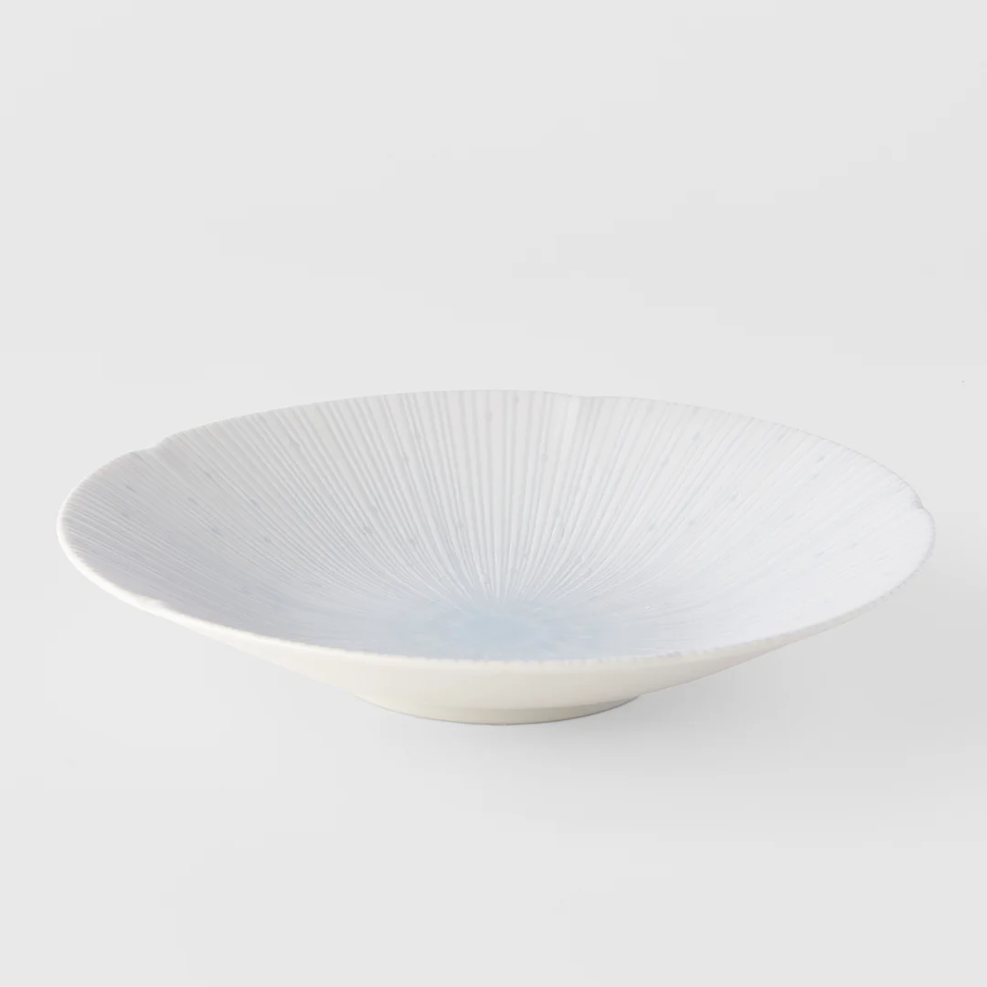 Ice Drift white shallow bowl 24cm