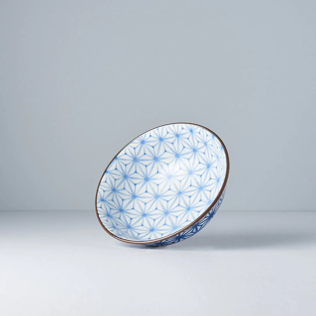 Indigo Ikat starburst large bowl 19cm - Image 2