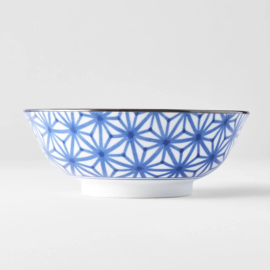 Indigo Ikat starburst large bowl 19cm - Image 3