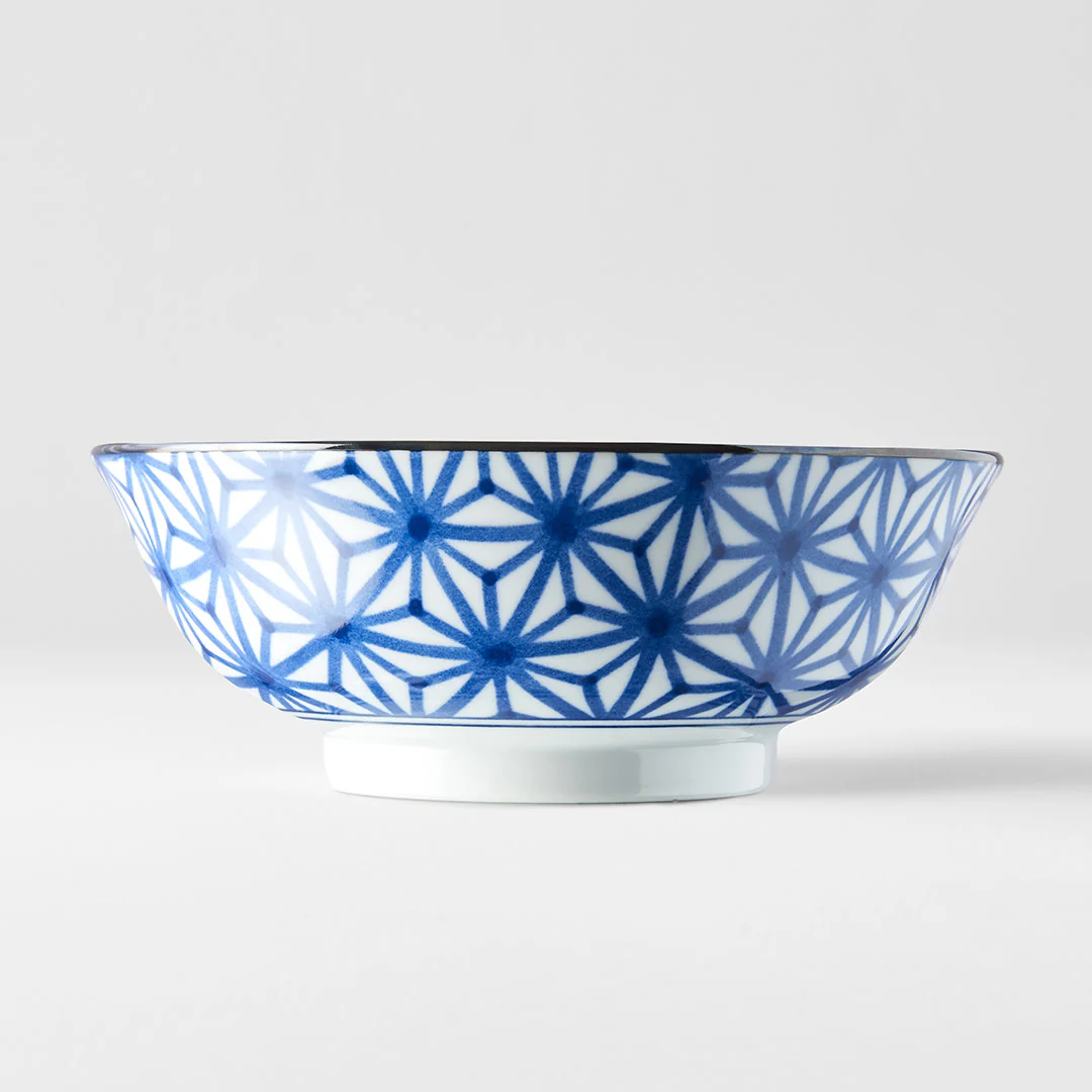Indigo Ikat starburst large bowl 19cm - Image 4