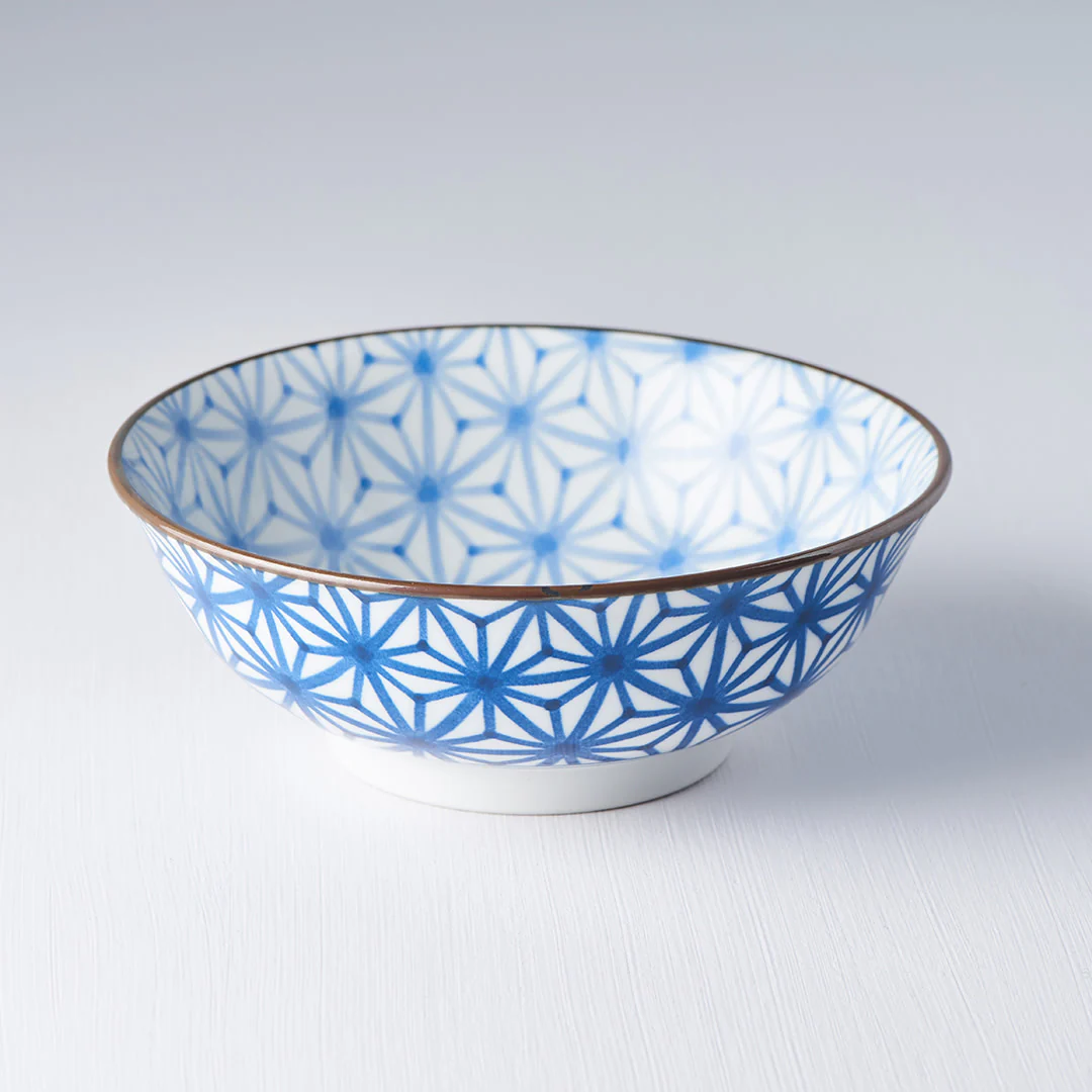 Indigo Ikat starburst large bowl 19cm - Image 7