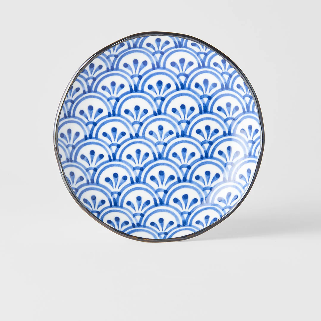 Indigo Petal Crest Ikat plate 16cm - Image 2