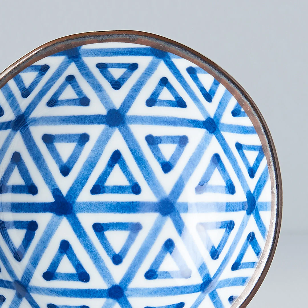 Indigo Hexagon Flower Ikat Sauce Dish 11cm - Image 7