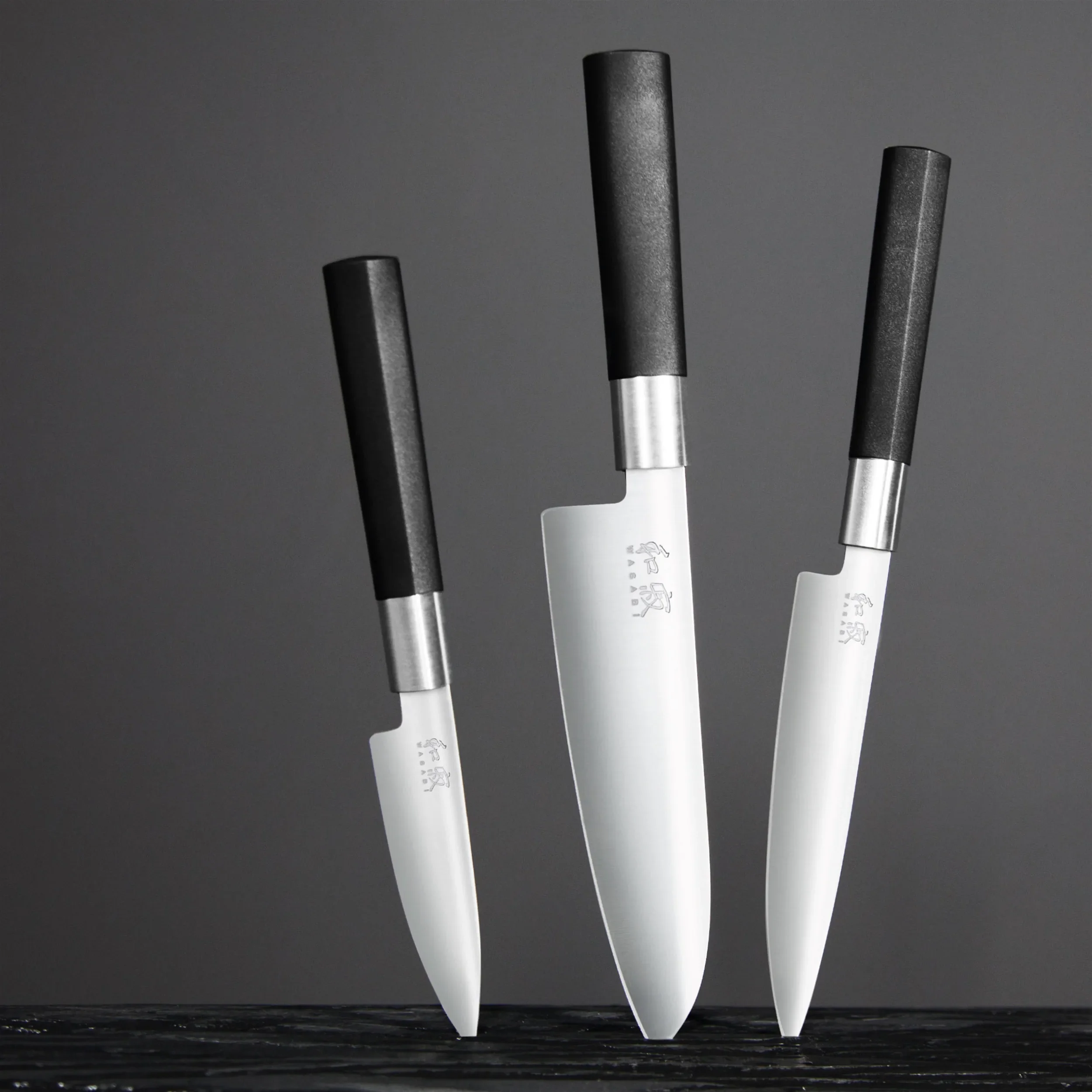 Kai Shun Wasabi Black Santoku knife 16.5cm - Image 5