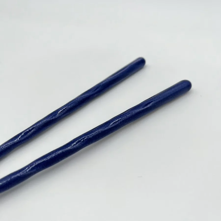 KURABI 2 Pairs Chopsticks Wooden Gift Box Navy & Pink - Image 7