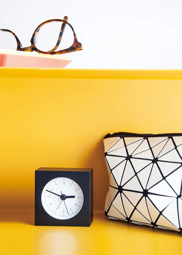 Lemnos City Pop Japanese Designer Alarm Clock - Black - Image 4
