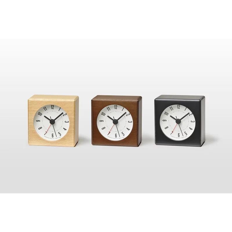 Lemnos Meteor Japanese Designer Alarm Clock - Brown - Image 2