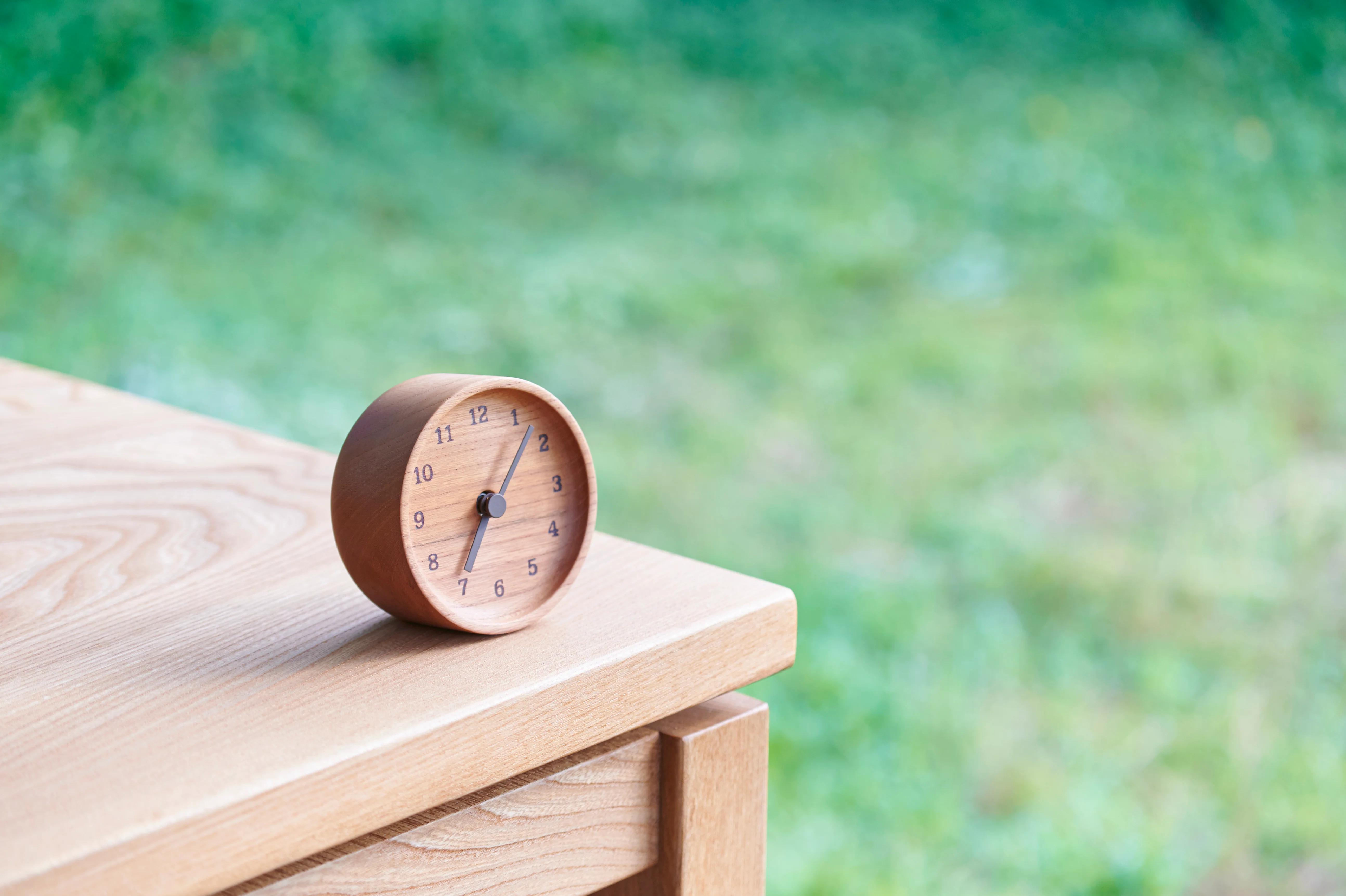 Lemnos MUKU Japanese Solid Alder Wood Desk Clock - Image 2