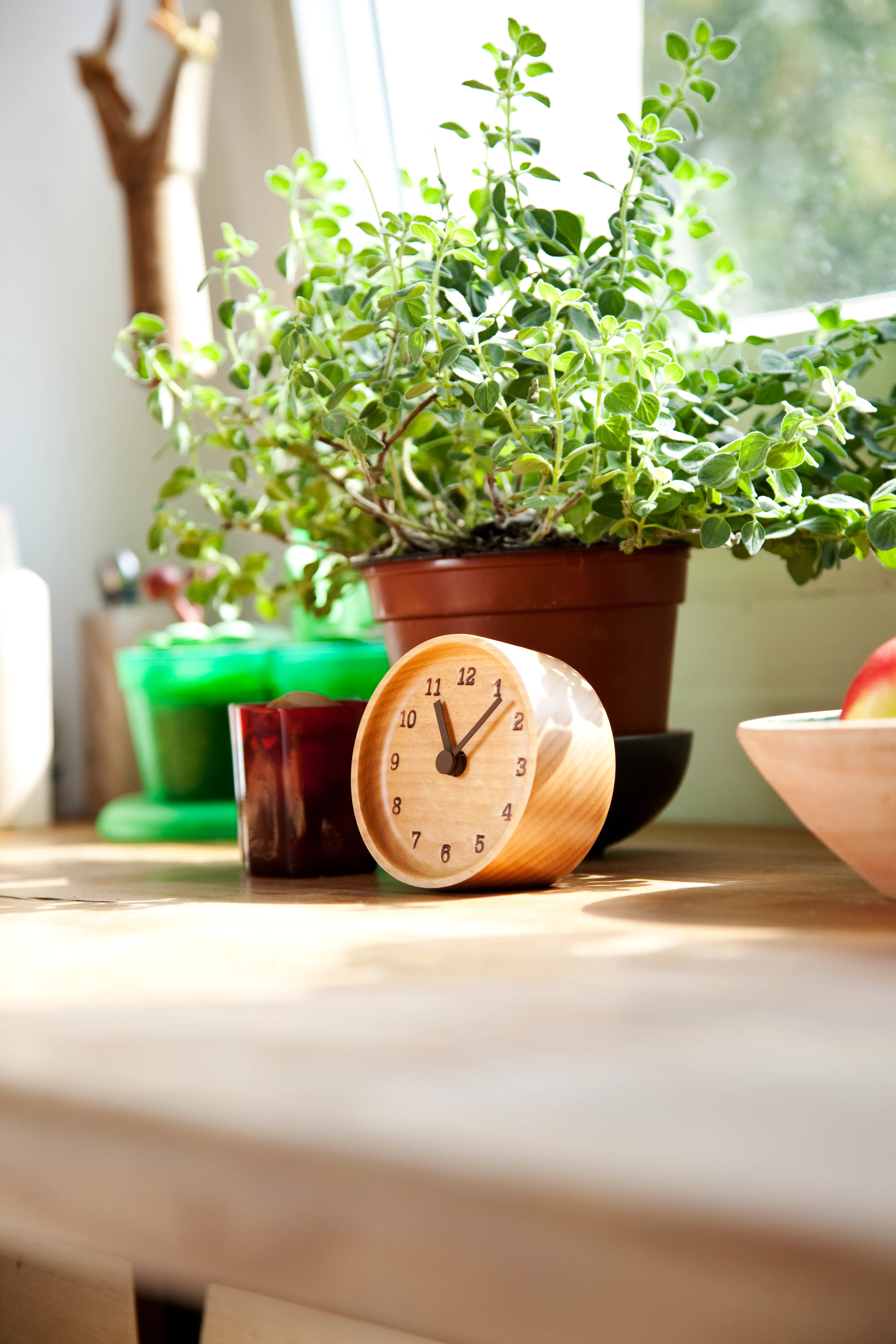 Lemnos MUKU Japanese Solid Alder Wood Desk Clock - Image 3