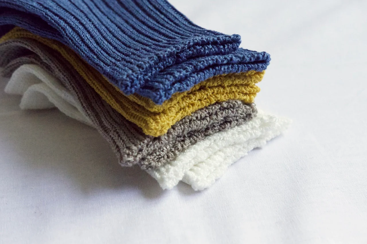 Linen Ribbed Socks - Beige - Image 8