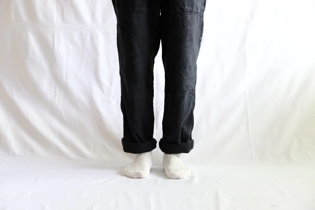 Linen Ribbed Socks - Off White - Image 2