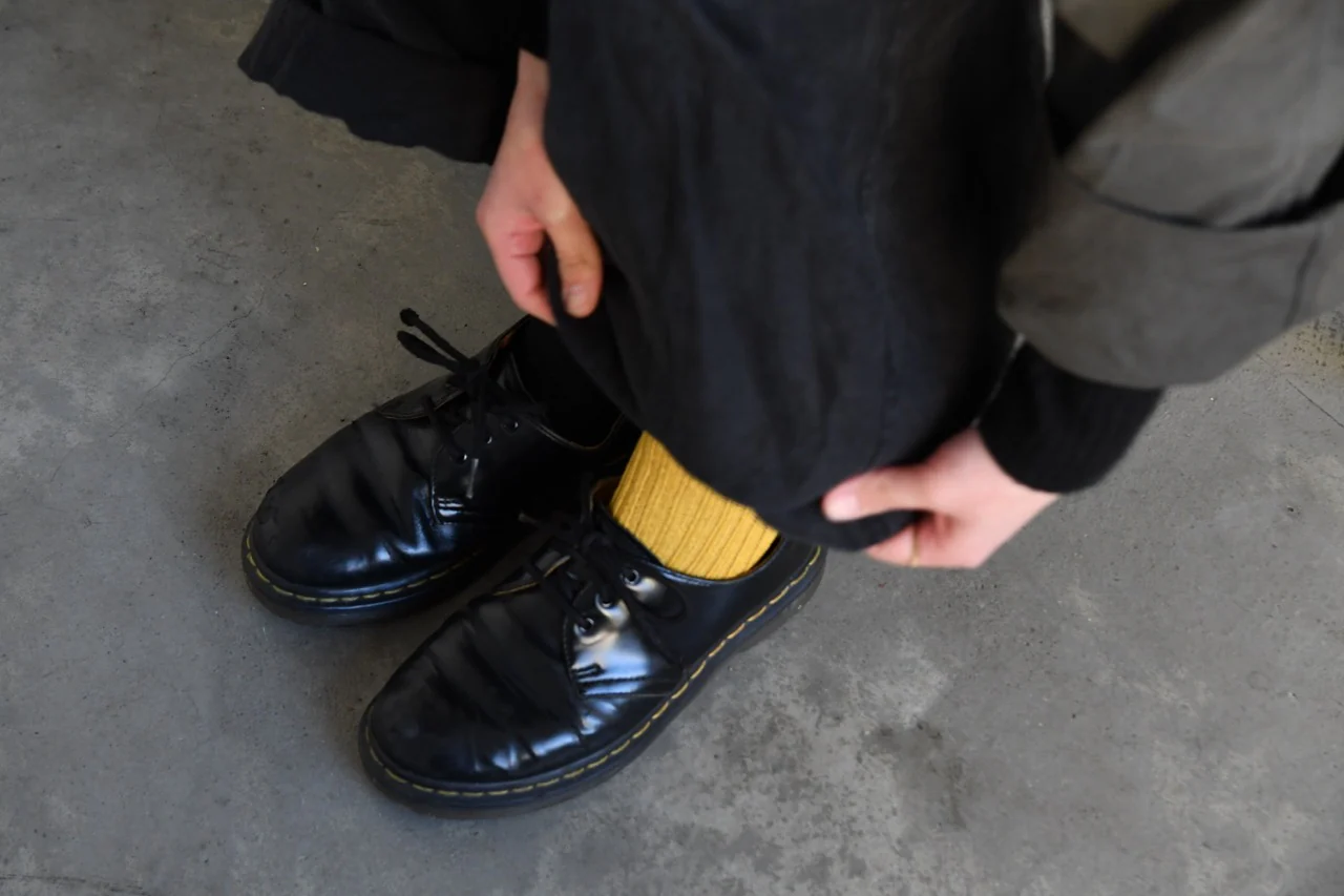 Linen Ribbed Socks - Yellow - Image 2