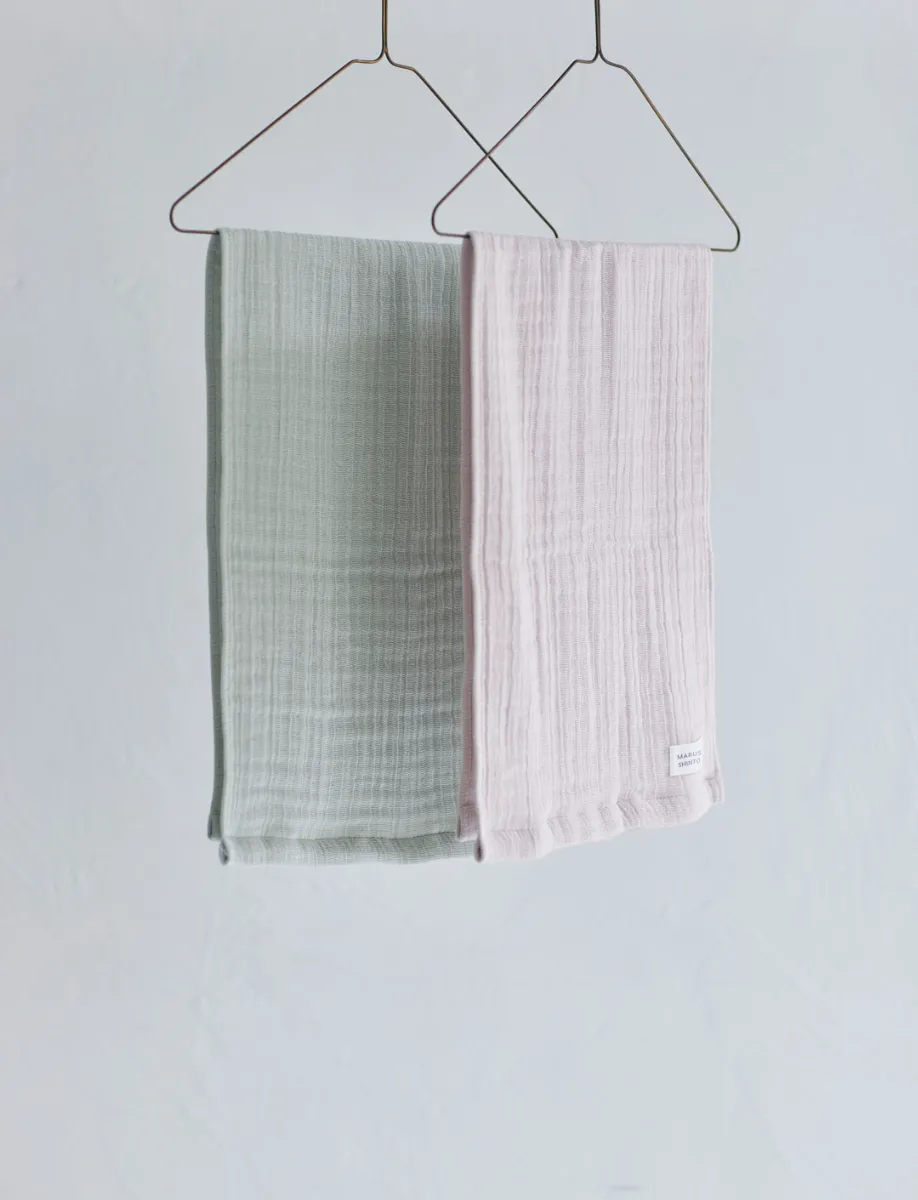 Marushin Quadruple Gauze Towel - Sage - Image 2