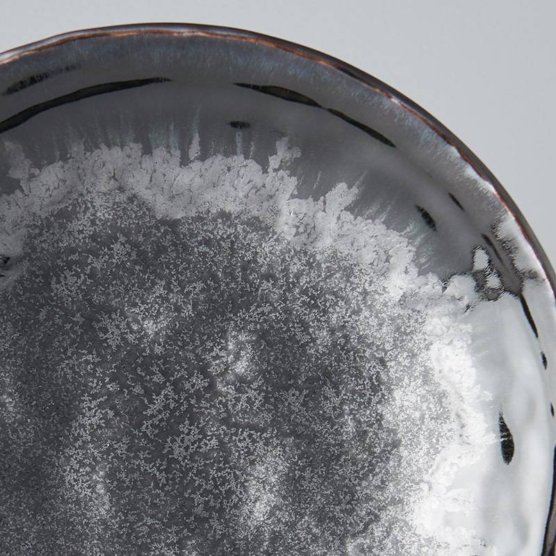 Matt W' Shiny Black Edge shallow open bowl 24cm - Image 3