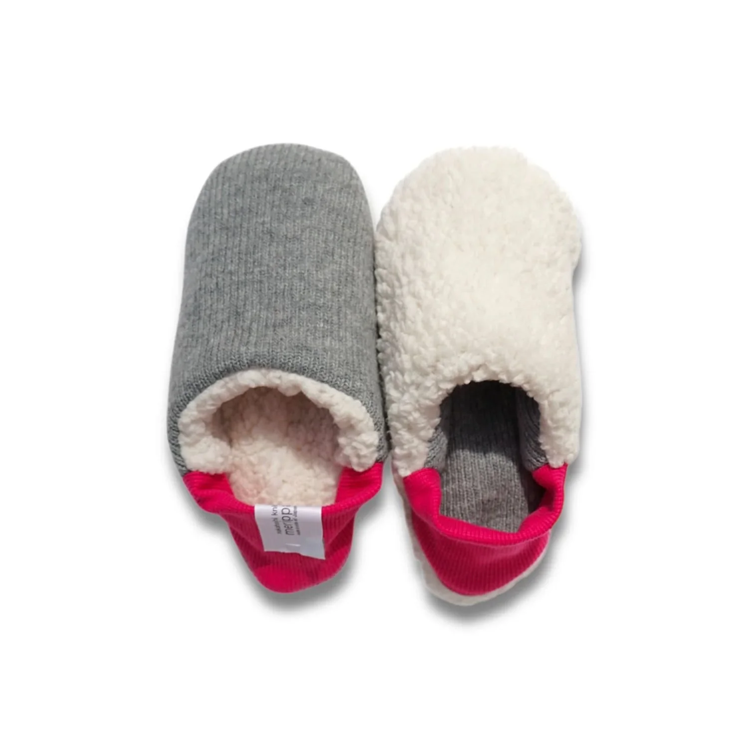Merippa Quater Knit x Sheep Boa Pink Japanese Slippers