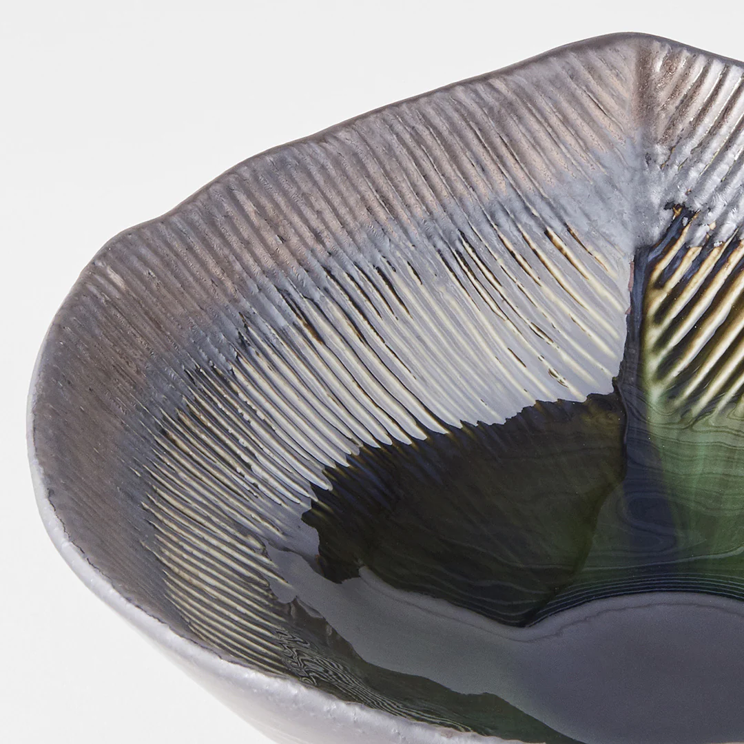 Midori Ridge offcentre bowl 24cm - Image 2