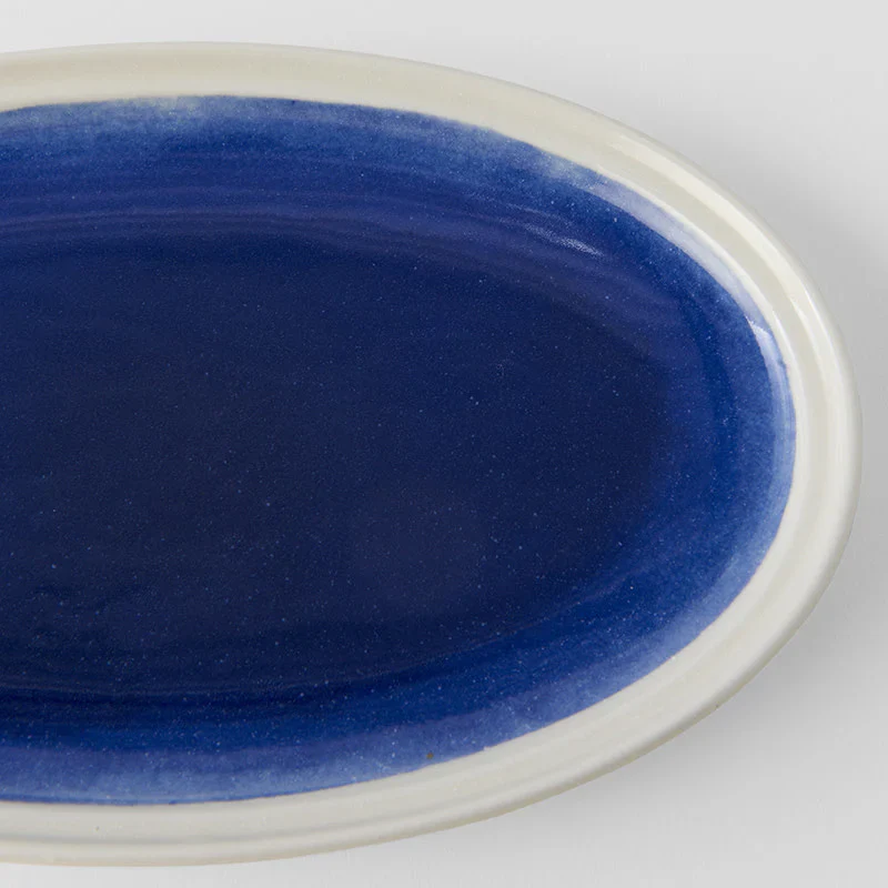 Ocean Blue Oval Plate 22cm - Image 2