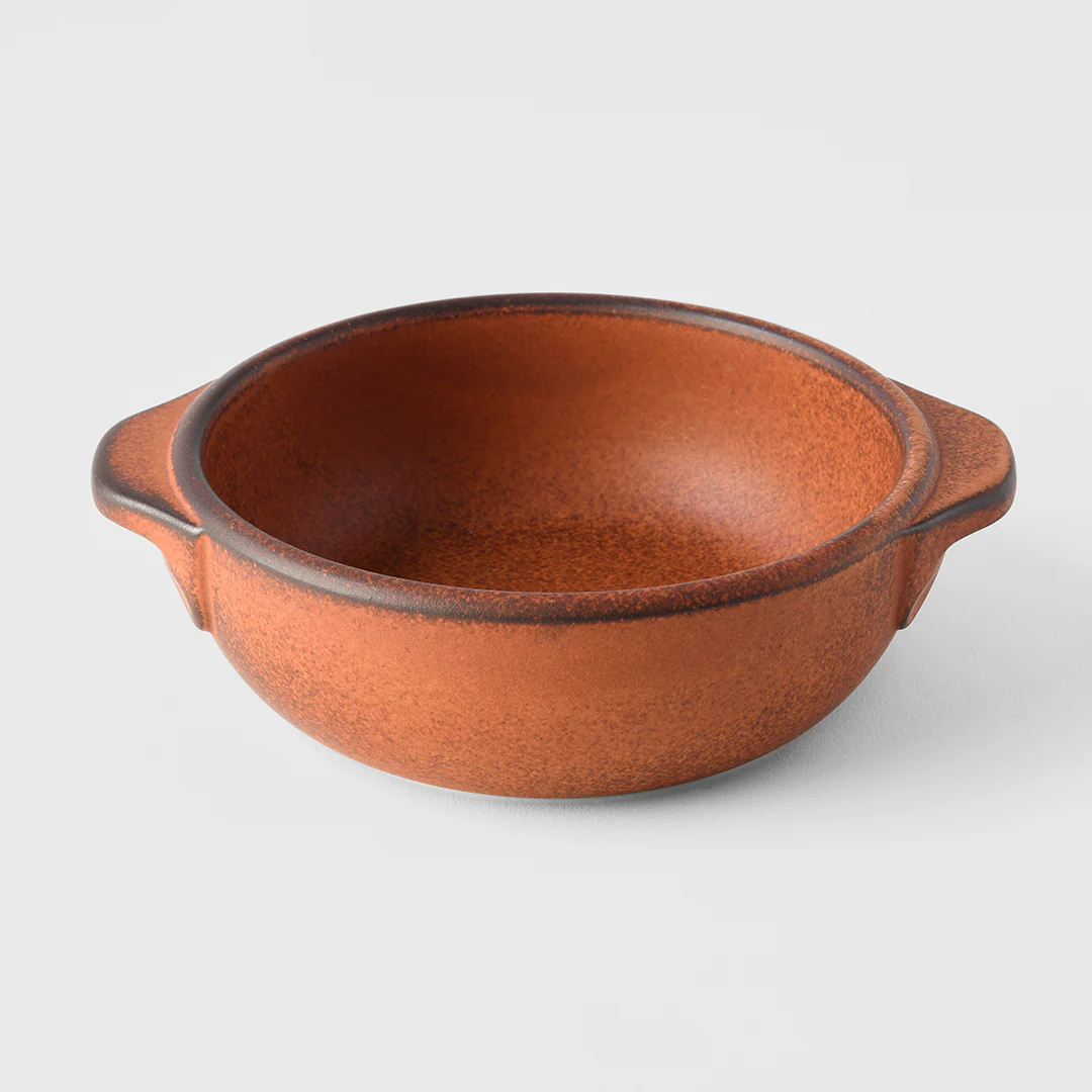 Orange donabe pot 15cm