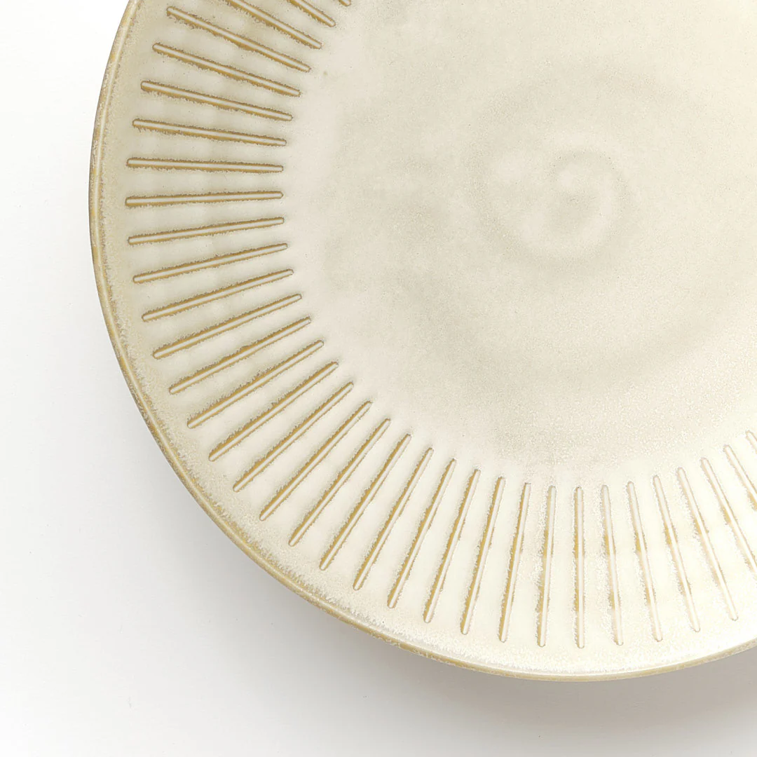 Ridged Alabaster wavy edged open bowl 25cm - Image 3