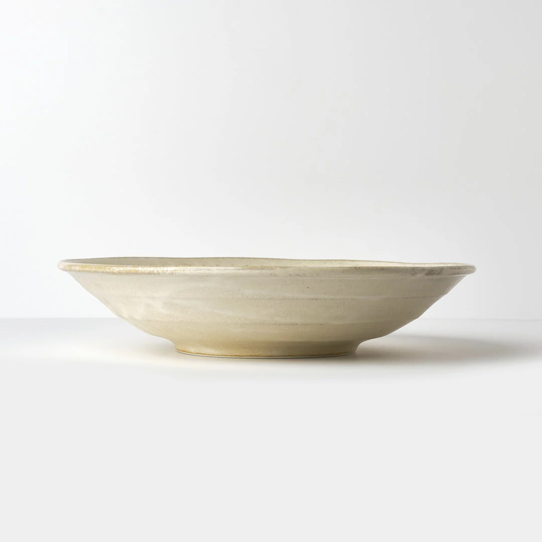 Ridged Alabaster wavy edged open bowl 25cm - Image 4