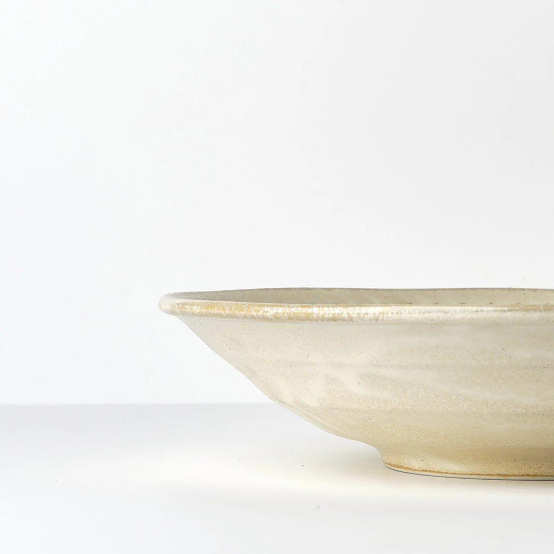 Ridged Alabaster wavy edged open bowl 25cm - Image 5