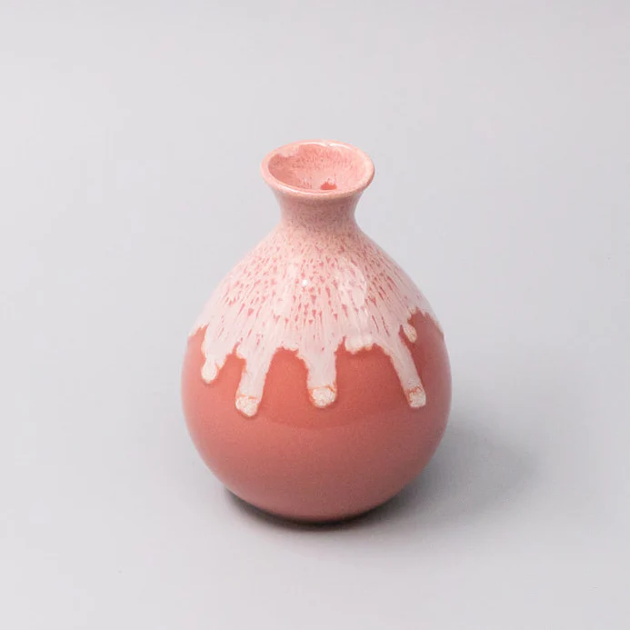Sake Jug Pink White Drip 300ml