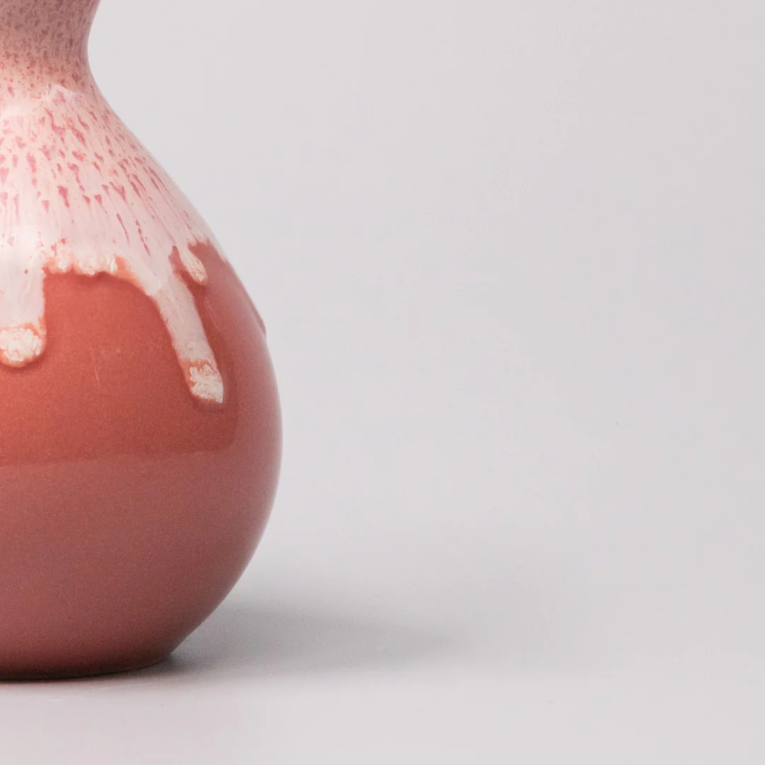 Sake Jug Pink White Drip 300ml - Image 3