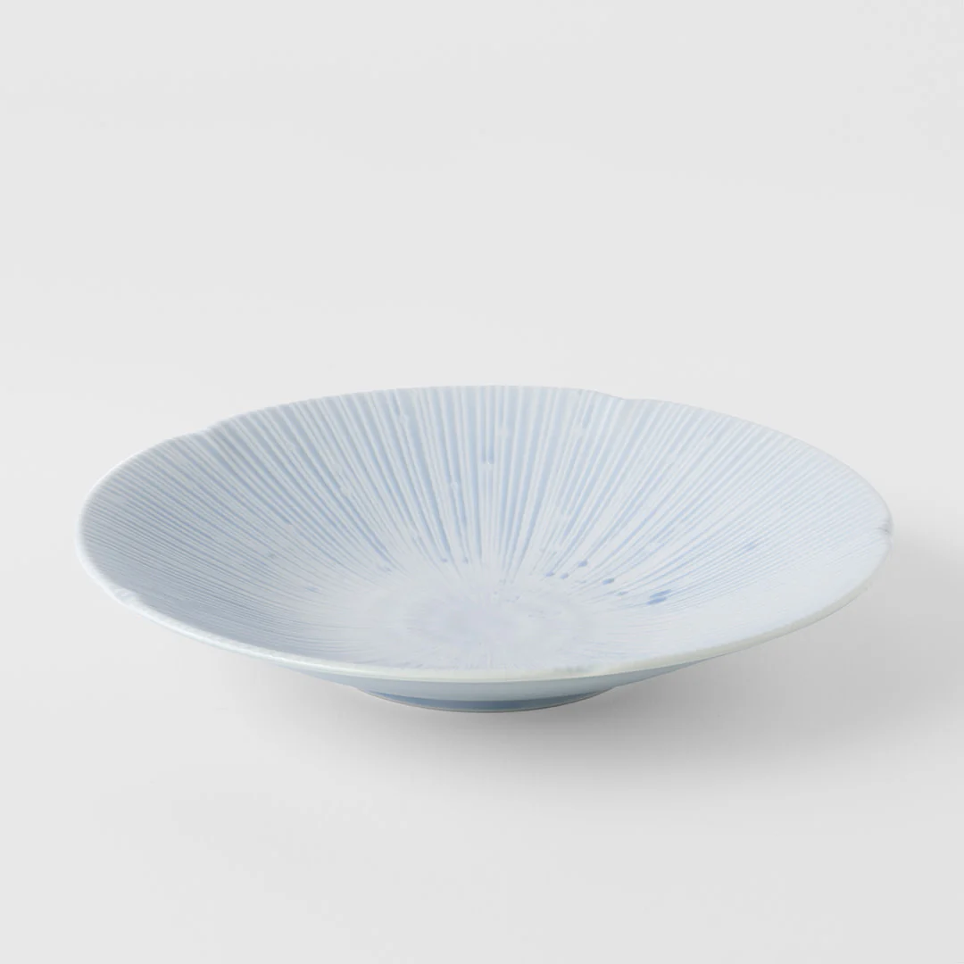 Ice Drift blue shallow bowl 22cm