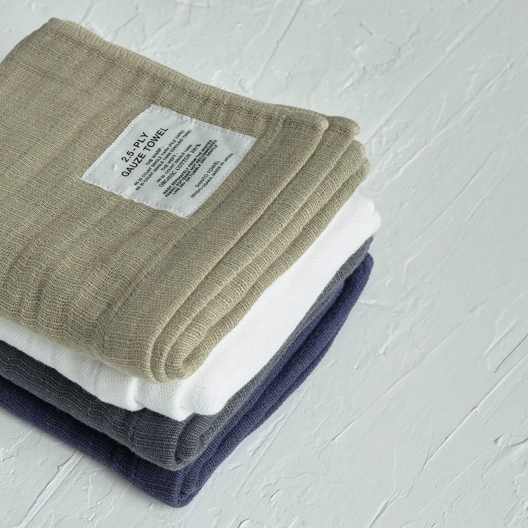 Shinto 2.5 ply gauze bath towel medium beige - 58 x 100cm - Image 6