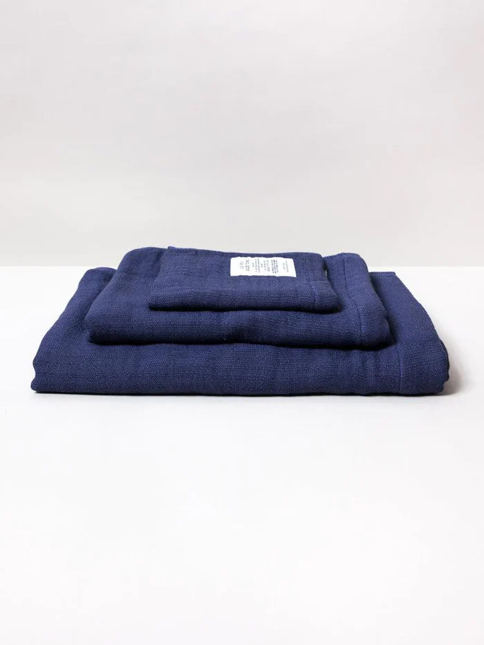 Shinto 2.5 ply gauze washcloth navy - 30 x 33cm