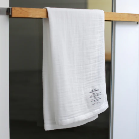 Shinto 2.5 ply gauze washcloth white - 30 x 33cm - Image 5