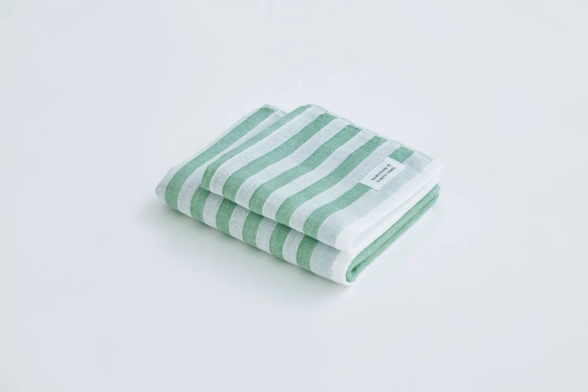 Marushin Shima Towel Single Stripe - Forest
