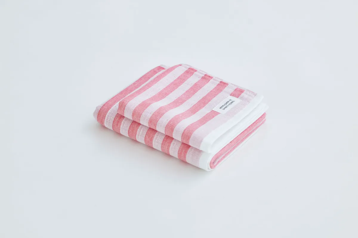 Marushin Shima Towel Single Stripe - Red