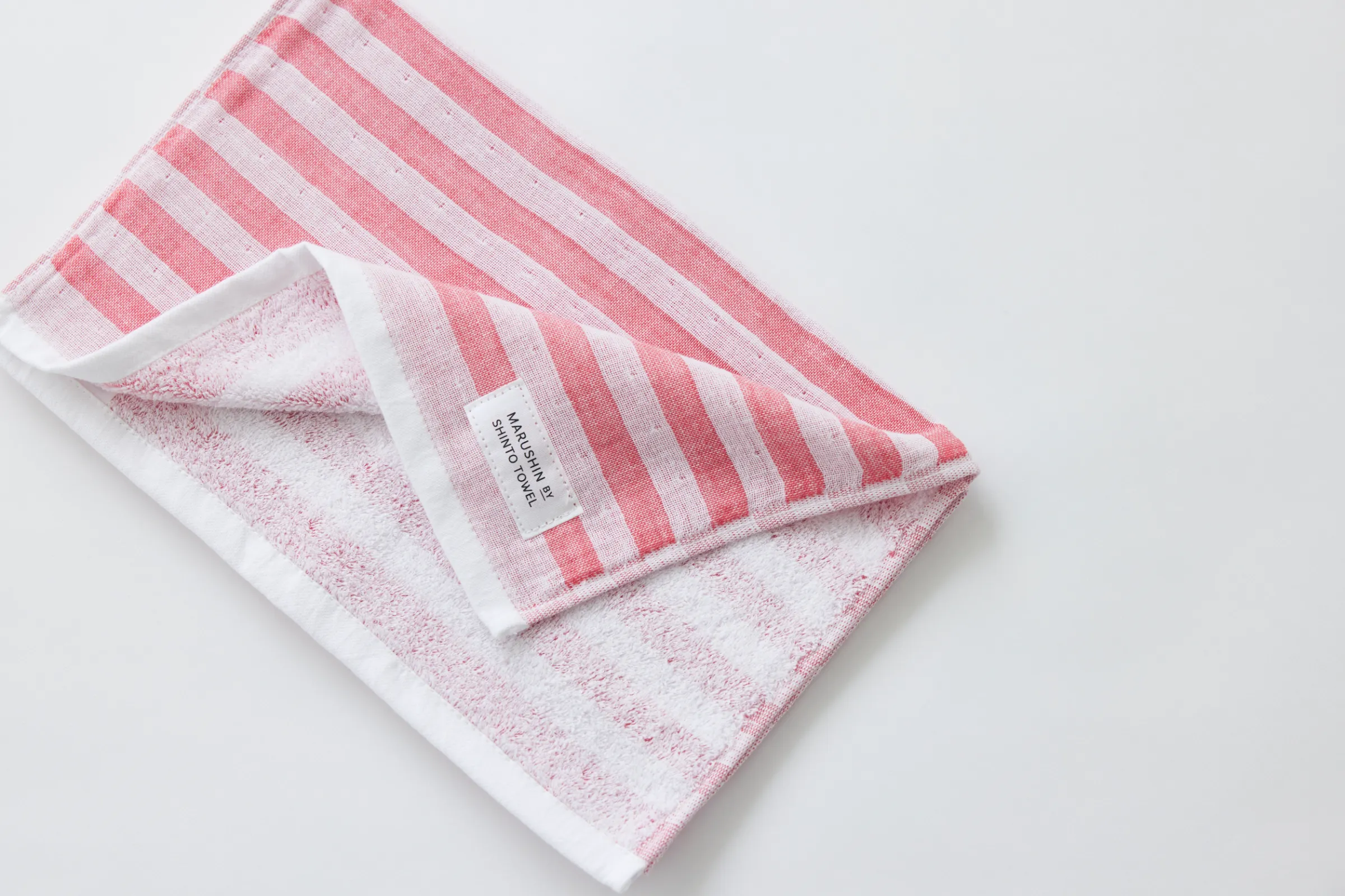 Marushin Shima Towel Single Stripe - Red - Image 2