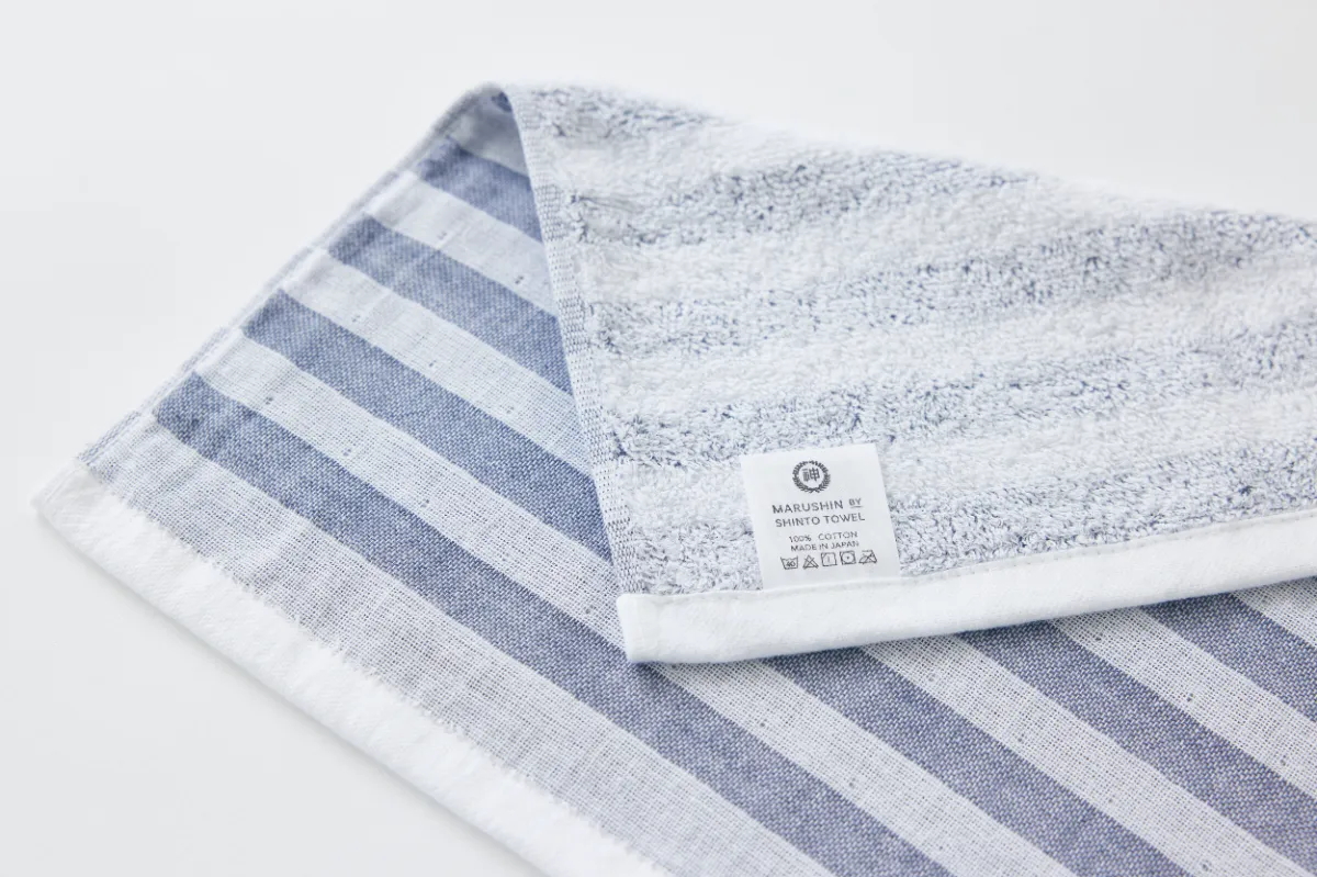 Marushin Shima Towel Single Stripe - Shadow - Image 2