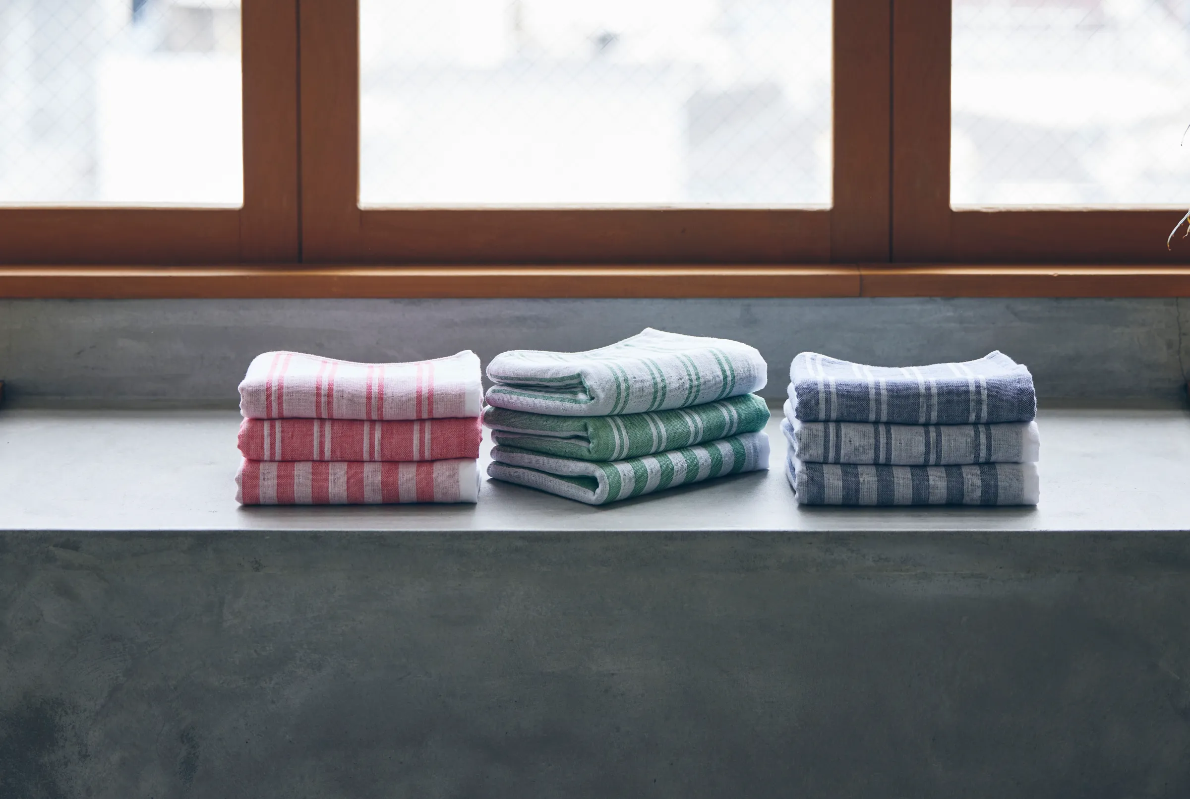 Marushin Shima Towel Single Stripe - Shadow - Image 5