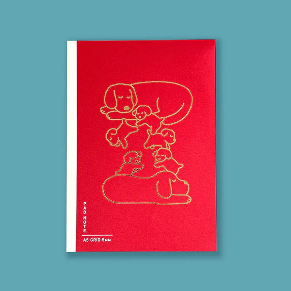 Sikigu A5 Pad Note 'Family edition' (Grid/Red)