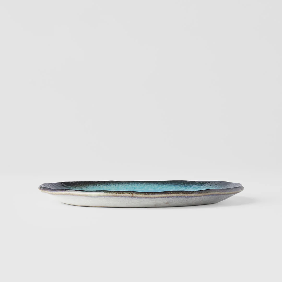 Sky Blue oval flat plate 22cm - Image 3