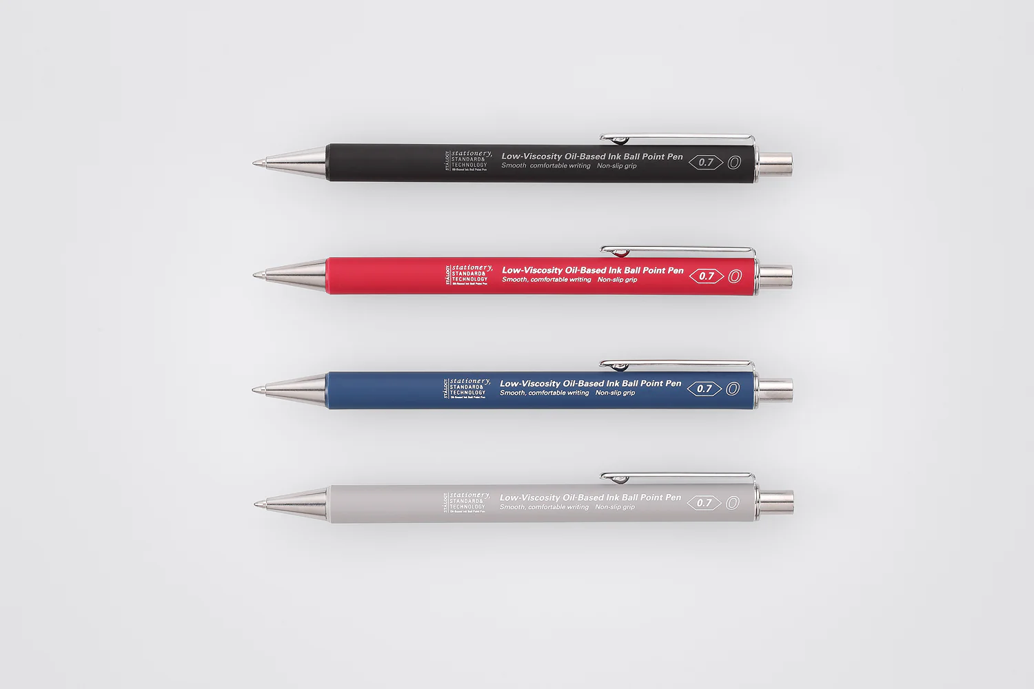 Stalogy Smooth Low-Viscosity Ballpoint Pen 0.7mm, Grey - Image 8